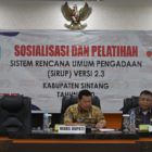Wabup Sintang Buka Kegiatan Sosialisasi SIRUP