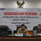 Wabup Sintang Buka Kegiatan SIRUP Versi 2.3 Dibalai Praja