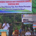 Bupati Jarot Winarno Resmikan Sekolah Adat Engkabang Rinda di Remiang.