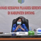 Sekda Sintang Pimpin Rakor Persiapan Pelaksanaan Pilkades Serentak Tahun 2021