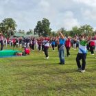 Guru Sintang Ikuti Senam Sehat HGN 2025 di Lapangan Kodim